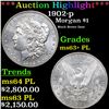 Image 1 : ***Auction Highlight*** 1902-p Morgan Dollar $1 Graded ms63+ PL BY SEGS (fc)