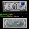Image 1 : 1976 $2 Federal Reserve Note 1st Day of Issue, with Stamp Grades Gem CU