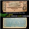 Image 1 : 1864 $10 Confederate Note, T68 Grades Choice AU