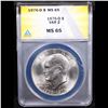 Image 2 : ANACS 1976-d Type 2 Eisenhower Dollar $1 Graded ms65 By ANACS
