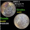 Image 1 : 1885-o Morgan Dollar $1 Grades GEM+ Unc