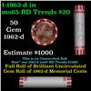 Image 1 : Shotgun Lincoln 1c roll, 1962-d 50 pcs Bank Wrapper.