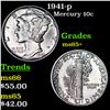 Image 1 : 1941-p Mercury Dime 10c Grades GEM+ Unc