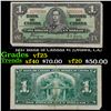 Image 1 : 1937 Bank of Canada $1 (Ottawa, CA) Grades vf+
