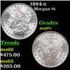 Image 1 : 1884-o Morgan Dollar $1 Grades GEM+ Unc