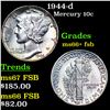 Image 1 : 1944-d Mercury Dime 10c Grades GEM++ FSB