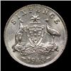 Image 3 : 1943D Australia 6 Pence (Sixpence) Silver KM# 38 Grades Select Unc