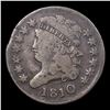 Image 2 : 1810 Classic Head half cent 1/2c Grades vf+