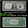 1957B $1 Blue Seal Silver Certificate Grades Gem CU