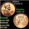 1954-s Lincoln Cent 1c Grades GEM++ RD
