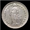 Image 2 : 1940B Switzerland 1/2 Franc Silver KM# 23 Grades Select Unc
