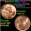 ***Auction Highlight*** 1955-p Lincoln Cent Near TOP POP! 1c Graded ms67 rd By SEGS (fc)