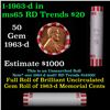 Image 1 : Shotgun Lincoln 1c roll, 1963-d 50 pcs Bank Wrapper.