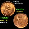 1945-s Lincoln Cent 1c Grades GEM++ Unc RD