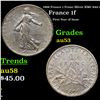 1898 France 1 Franc Silver KM# 844.1 Grades Select AU