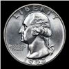 Image 2 : 1943-s Washington Quarter 25c Grades GEM Unc