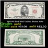 1953 $5 Red Seal United States Note Grades Choice AU/BU Slider