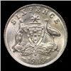 Image 3 : 1943D Australia 6 Pence (Sixpence) KM# 38 Grades Choice Unc