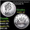 1965 Small Beads, Pointed 5 Canada Dollar $1 Grades GEM+ PL