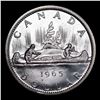 Image 3 : 1965 Small Beads, Pointed 5 Canada Dollar $1 Grades GEM+ PL