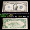 1934 $10 Blue Seal Silver Certificate Signatures Julian/Morgenthau FR-2005 Grades vf+