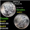 Image 1 : 1923-p Peace Dollar $1 Grades Choice+ Unc