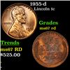 Image 1 : 1955-d Lincoln Cent 1c Grades GEM++ Unc RD