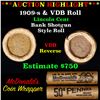 ***Auction Highlight*** Lincoln Wheat cent 1c orig Brandt McDonalds roll, 1909-s end, VDB other end 