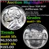 Image 1 : ***Auction Highlight*** 1944-d Jefferson Nickel Near TOP POP! 5c Graded ms67+ 5fs BY SEGS (fc)