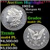 Image 1 : ***Auction Highlight*** 1902-s Morgan Dollar $1 Graded Select Unc+ PL BY USCG (fc)