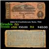 Image 1 : 1864 $5 Confederate Note, T69 Grades f+