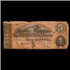 Image 2 : 1864 $5 Confederate Note, T69 Grades f+