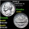 Image 1 : 1944-p Jefferson Nickel 5c Grades GEM+ Unc