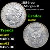 Image 1 : 1884-cc Morgan Dollar $1 Grades Select Unc