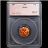 Image 4 : ***Auction Highlight*** 1957-p Lincoln Cent Near TOP POP! 1c Graded ms66+ rd By SEGS (fc)