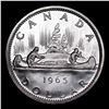 Image 3 : 1965 Small Beads, Pointed 5 Canada Dollar $1 Grades GEM++ PL