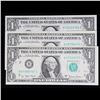 Image 2 : 3x Non-Consecutive 1977A $1 Federal Reserve Notes (New York, NY), All CU Grades CU