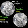 Image 1 : 1881-s Morgan Dollar $1 Grades GEM Unc