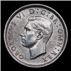 Image 2 : 1943 Great Britain 6 Pence (Sixpence) Silver KM# 852 Grades Choice+ Unc