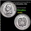 Image 1 : 1965 Colombia 50 Centavos KM# 225 Grades GEM Unc