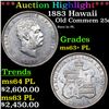 Image 1 : ***Auction Highlight*** 1883 Hawaii Isabella Quarter 25c Graded ms63+ PL BY SEGS (fc)