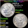 Image 1 : ***Auction Highlight*** 1902-p Morgan Dollar $1 Graded ms65+ BY SEGS (fc)