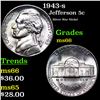 Image 1 : 1943-s Jefferson Nickel 5c Grades GEM+ Unc