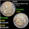 Image 1 : 1834 Capped Bust Half Dollar 50c Grades xf