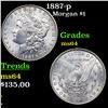 Image 1 : 1887-p Morgan Dollar $1 Grades Choice Unc