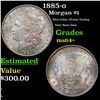Image 1 : 1885-o Morgan Dollar $1 Grades Choice+ Unc