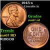 Image 1 : 1945-s Lincoln Cent 1c Grades GEM++ Unc RD