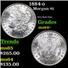 Image 1 : 1884-o Morgan Dollar $1 Grades Choice+ Unc