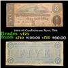 Image 1 : 1864 $5 Confederate Note, T69 Grades vf+