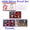 Image 1 : 2008 United States Mint Silver Proof Set - 14 Pieces